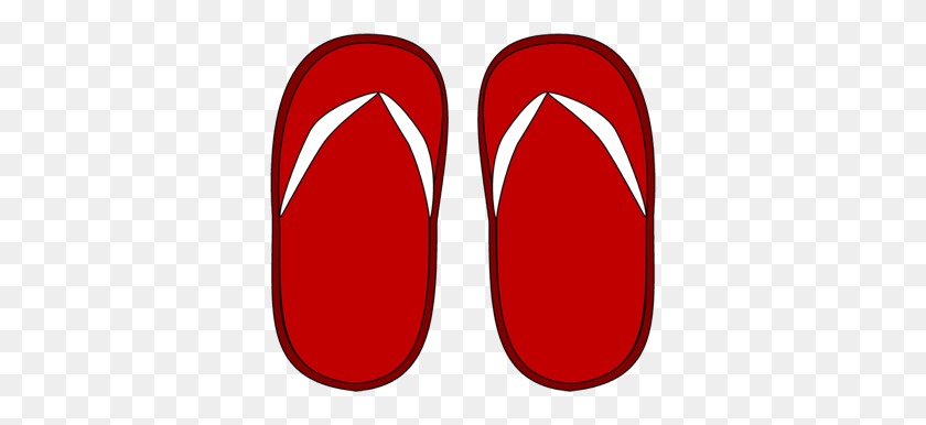 350x326 Flip Flop Clip Art - Sandals Clipart