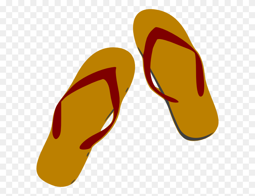 600x587 Flip Flop Sandals Clip Art - Sandals Clipart