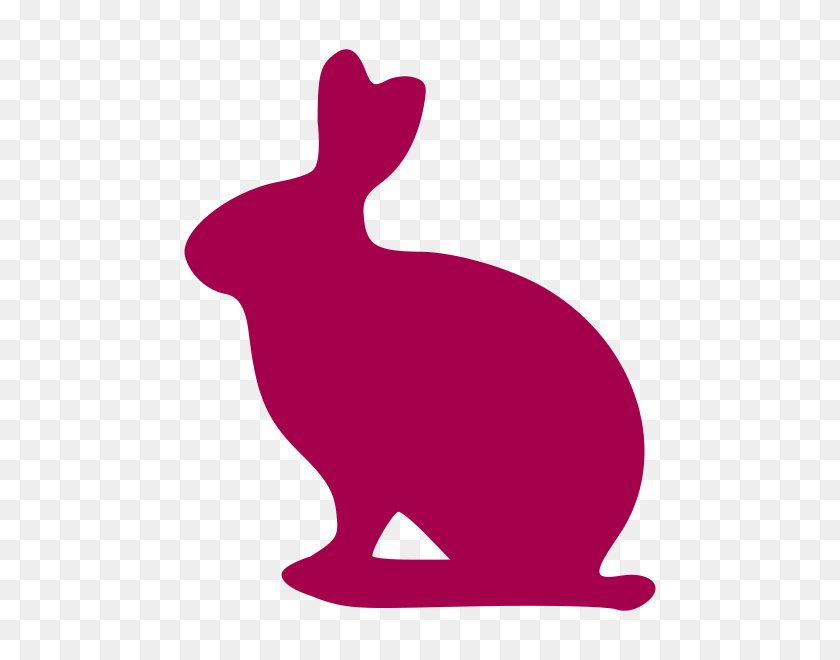 500x600 Flipped And Colorized - Bunny Silhouette Clip Art
