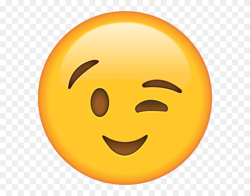 600x600 Coquetea O Bromea Con Facilidad Con Este Emoji Guiñando El Ojo Que Está Usando - Wink Emoji Clipart