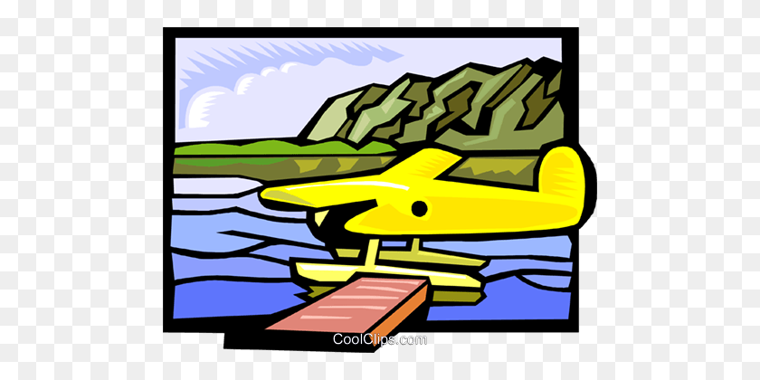 480x360 Float Plane Landing - Plane Landing Clipart