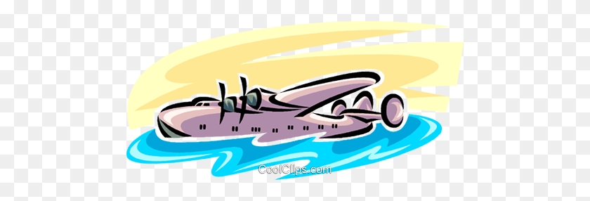 480x226 Плавучий Самолет Роялти Бесплатно Векторные Иллюстрации - Понтонная Лодка Клипарт