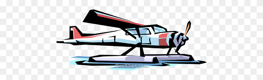 480x197 Float Plane Royalty Free Vector Clip Art Illustration - Float Clipart