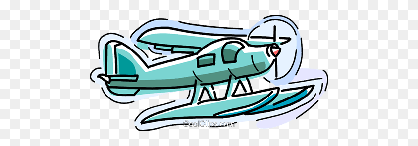 480x235 Float Plane, Single Engine Plane Royalty Free Vector Clip Art - Float Clipart
