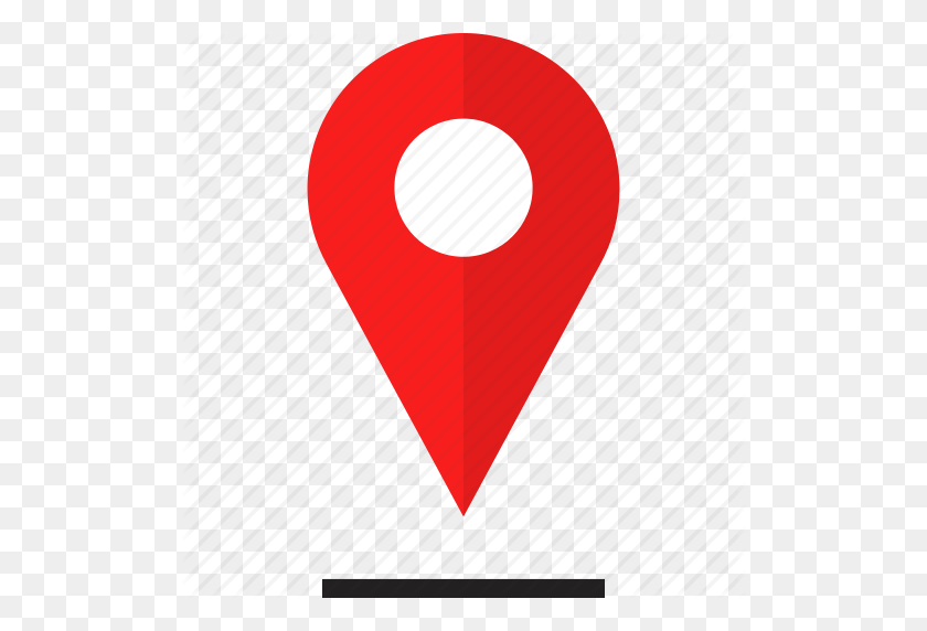 512x512 Flotante, Google, Pin, Icono De Sombra - Google Maps Pin Png