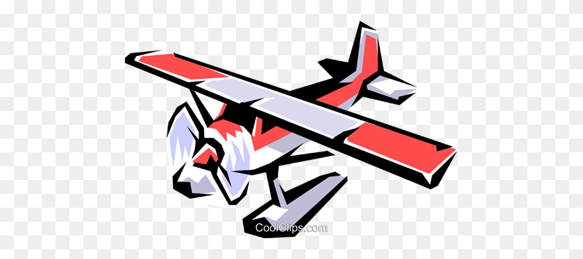 480x314 Floatplane Royalty Free Vector Clip Art Illustration - Pontoon Clipart