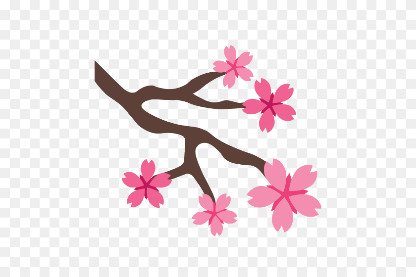 500x500 Flora Icons - Cherry Blossom Branch PNG