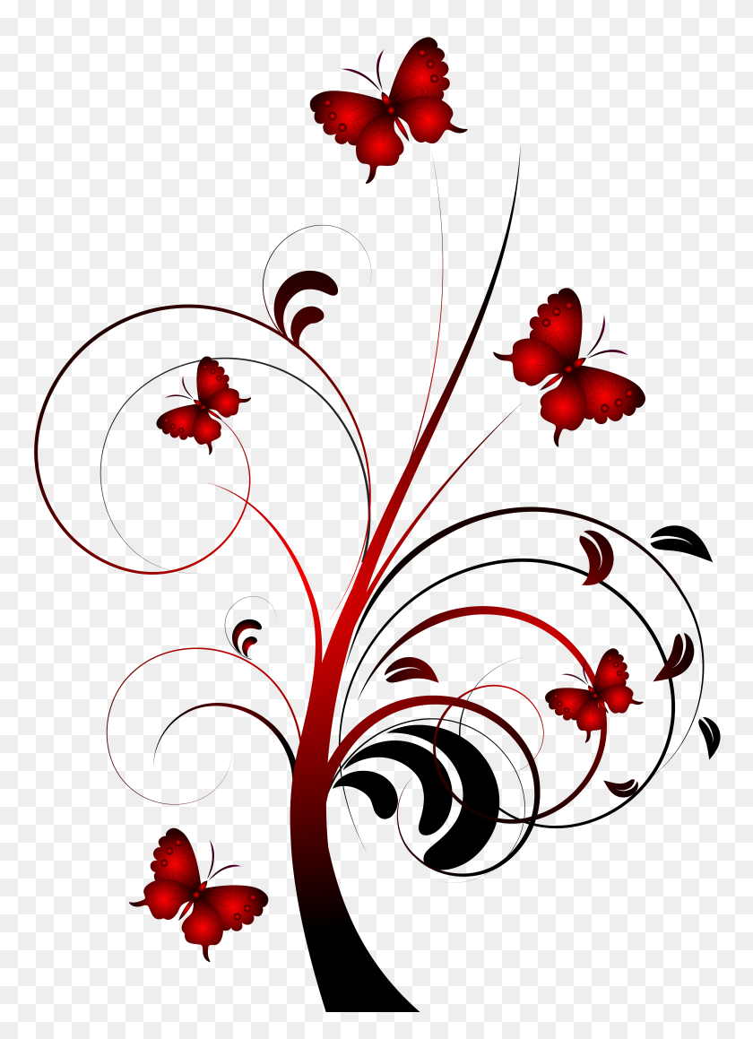 5673x8000 Floral Decoration Png Clip Art - Floral Clipart PNG