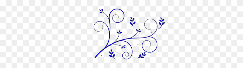 298x177 Diseño Floral Azul Clipart - Diseño Floral Png