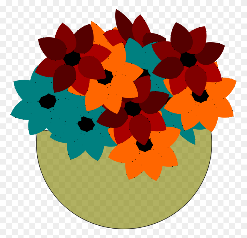 770x750 Diseño Floral Común De Girasol Naranja Sin Semilla De Girasol - Plantar Semillas Clipart
