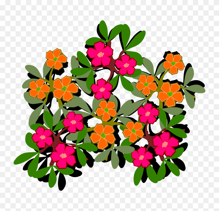 750x750 Floral Design Cut Flowers Plant Drawing - Free Floral Clipart