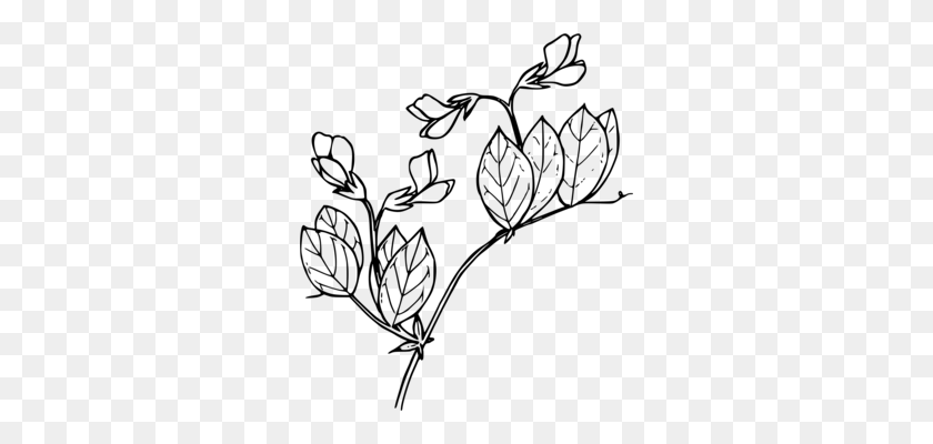 300x340 Floral Design Drawing Line Art Computer Icons Visual Arts Free - Flower Bud Clipart