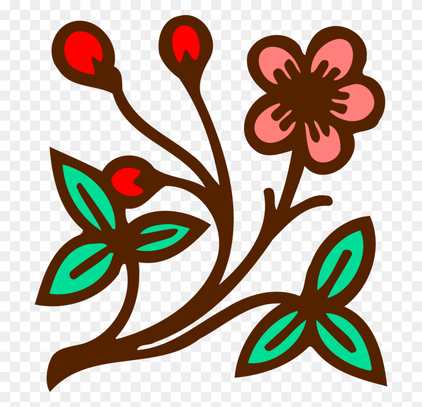 702x750 Floral Design Stencil Designs Art Embroidery Drawing Flower Free - Free Floral Clipart