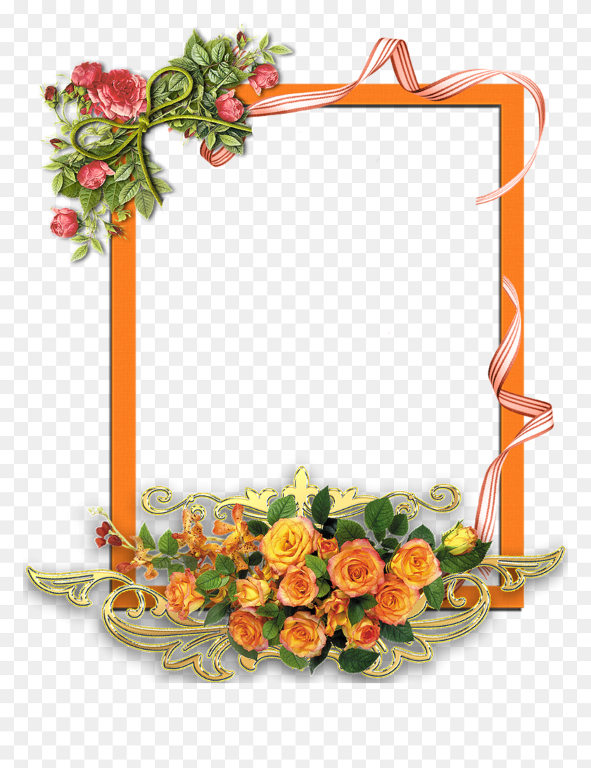 774x1032 Floral Frame Clipart - Frame PNG