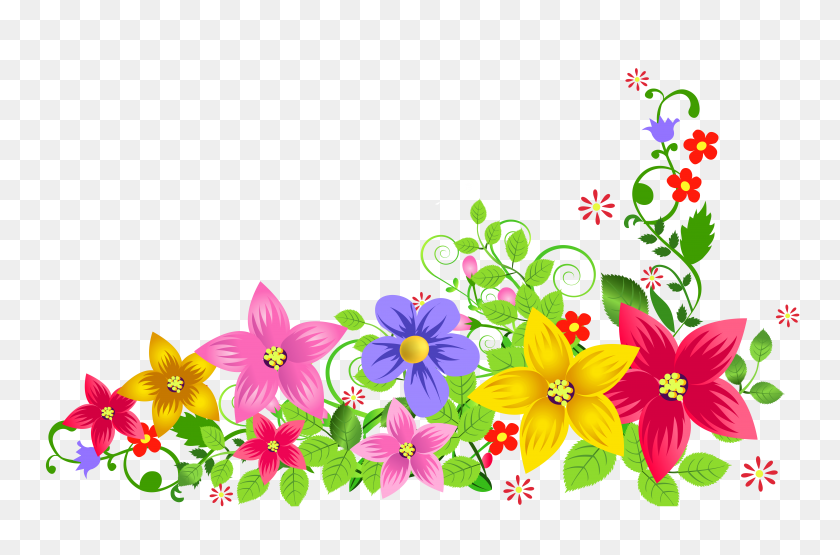 6446x4096 Floral Png Transparent Floral Images - Flowers Clipart Transparent