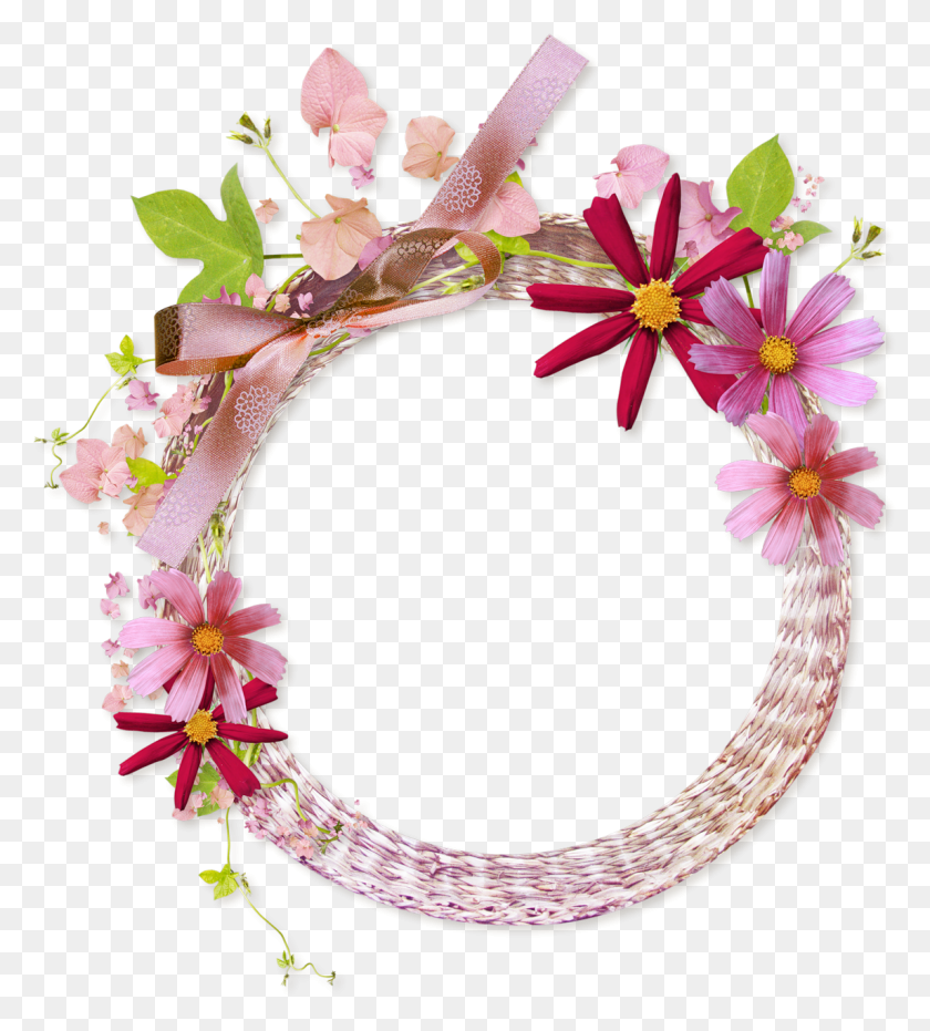 1146x1280 Marco Redondo Floral Png Clipart - Marco Redondo Png