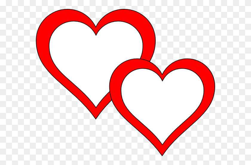 600x495 Изображения Сердца Флореса, Картинки - Переплетенные Сердца Клипарт
