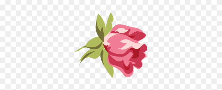 286x284 Розовые Розы, Цветы Канцелярские Flores - Потертый Шик Клипарт
