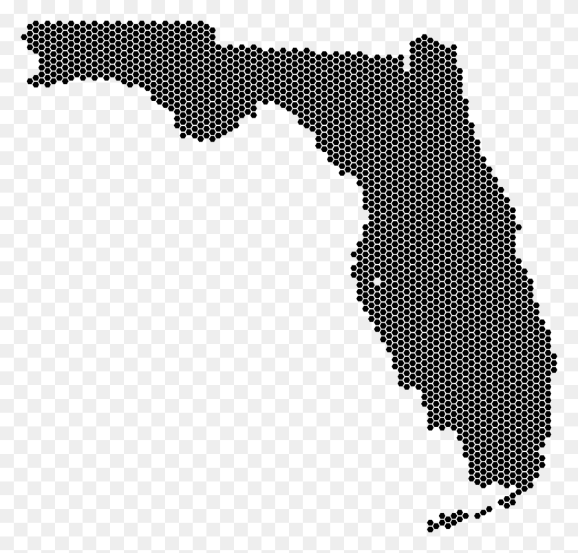 2286x2182 Florida Hexagonal Mosaic Icons Png - Florida PNG