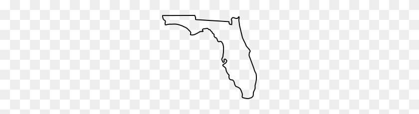 190x169 Florida State Map Outline, Best Images Of Printable Map - Florida Outline PNG