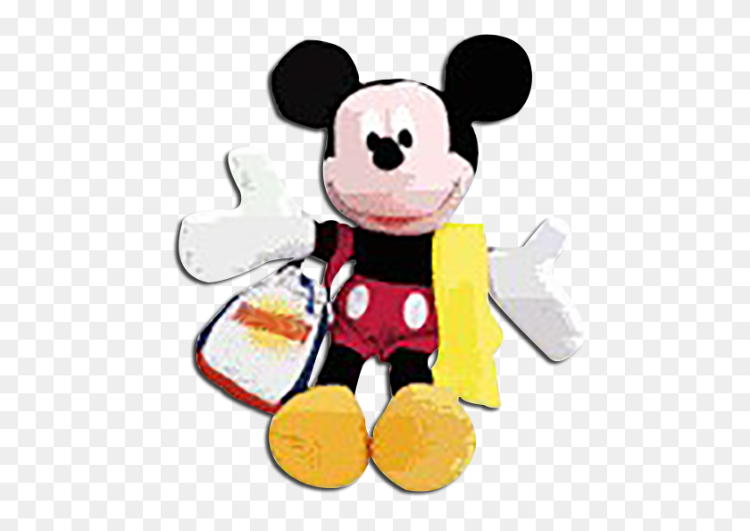 500x534 Florida Tourist Mickey Mouse Muñeco De Peluche Listo Para La Playa - Animal De Peluche Png