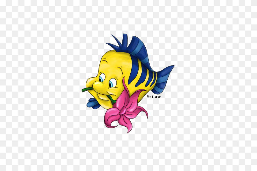 500x500 Flounder - Little Mermaid PNG