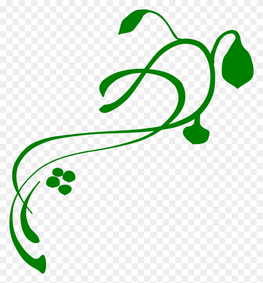 1182x1280 Flourish, Vine, Green, Flower, Plant - Clipart Swirls And Curls Free