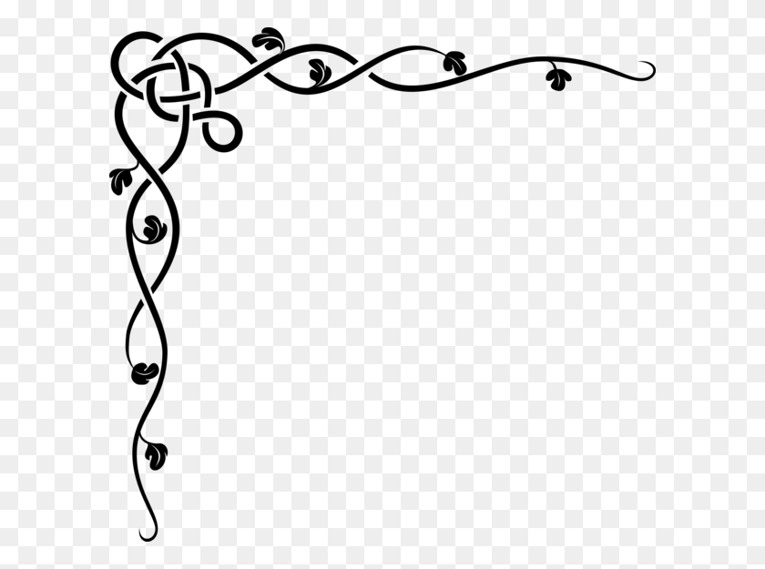 600x565 Flourishes Clipart Curly Cue, Flourishes Curly Cue Transparent - Flourish Clipart Black And White