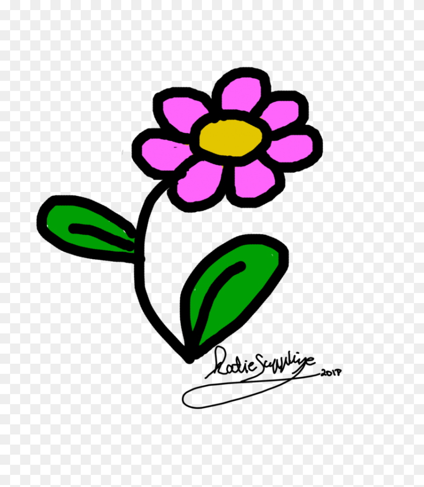 830x962 Flower - Flower Doodle PNG