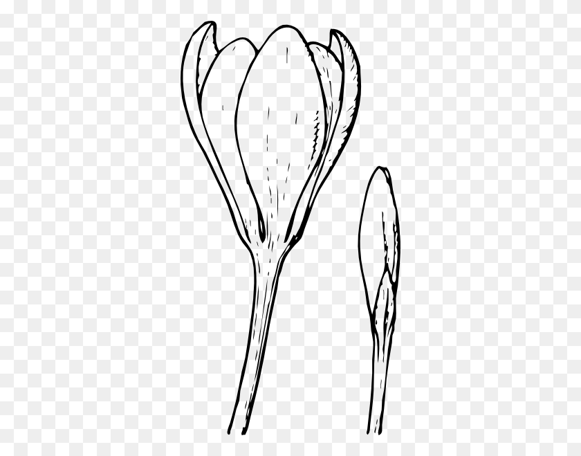 318x599 Flower And Bud Clip Art Free Vector - Flower Bud Clipart
