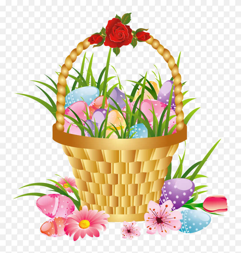 2898x3066 Flower Basket Clip Art Free - Mothers Day Flowers Clipart