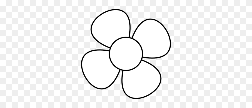 300x300 Flower Black And White Simple Flower Clipart Black And White Free - Simple Flower Clipart