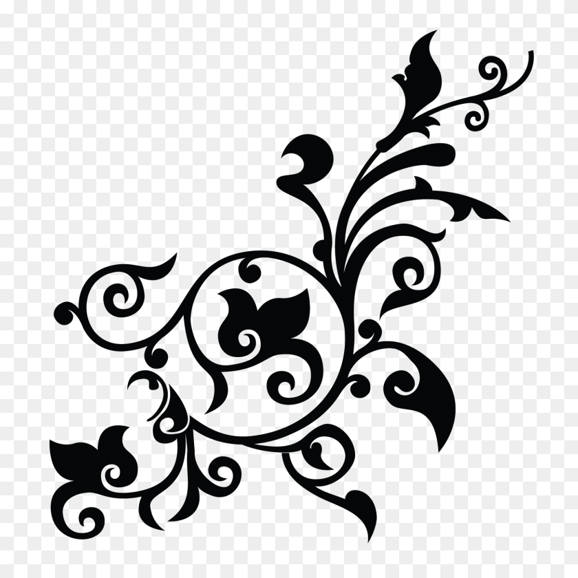 1600x1600 Flower Black And White Transparent Png Pictures - Flower PNG Images
