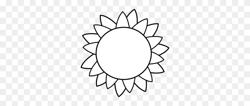 298x297 Flower Clip Art - Sunflower Clipart Outline