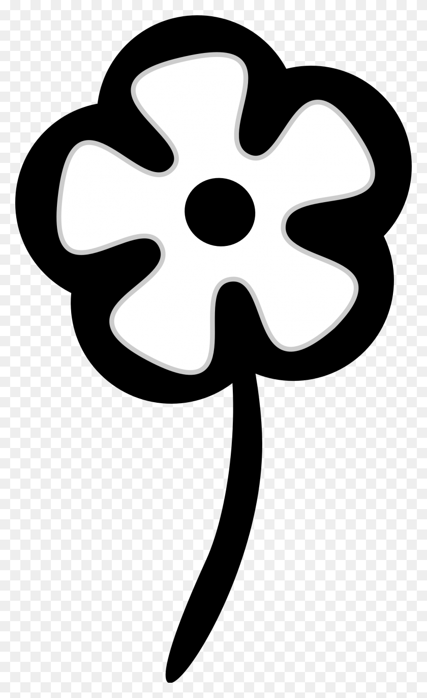 1979x3328 Flower Clip Art - Dart Clipart Black And White