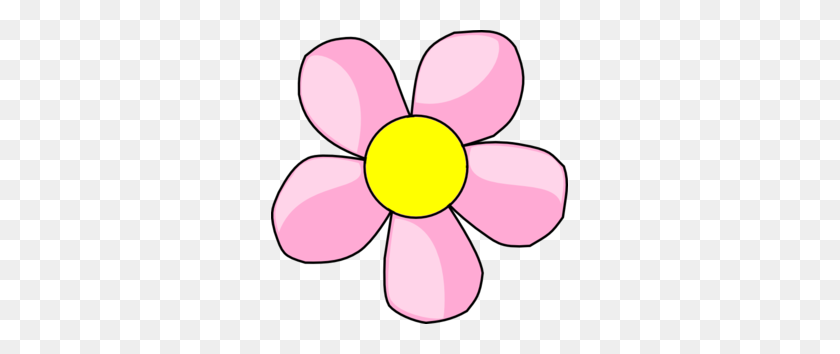 297x294 Flower Clip Art Baby Pink - Flower Wreath Clipart