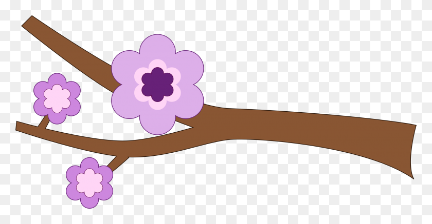 2400x1161 Flower Clip Art Branch - Flower With Roots Clipart