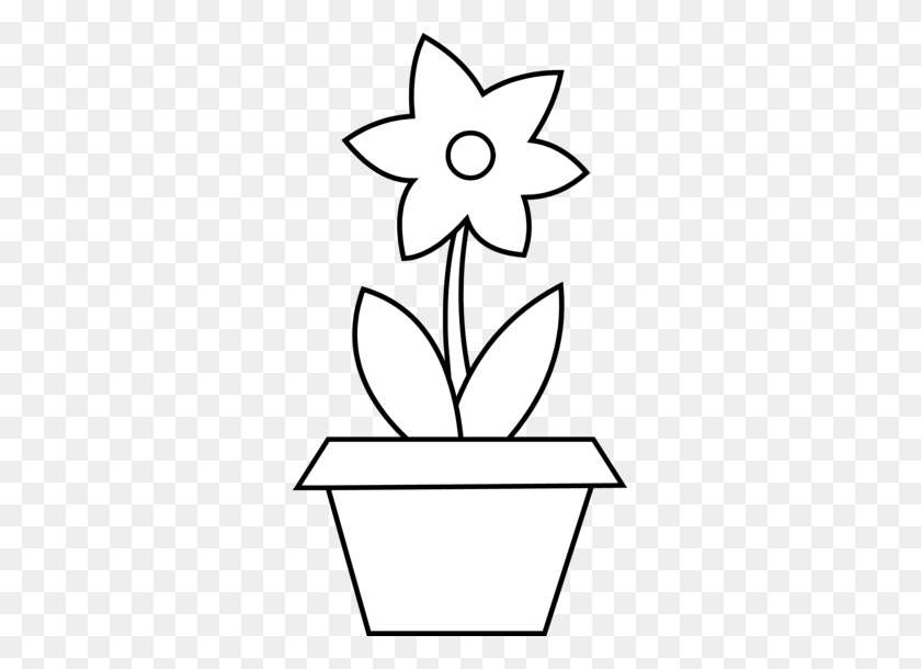 305x550 Flower Clip Art Coloring Pages - Treasure Chest Clipart Black And White