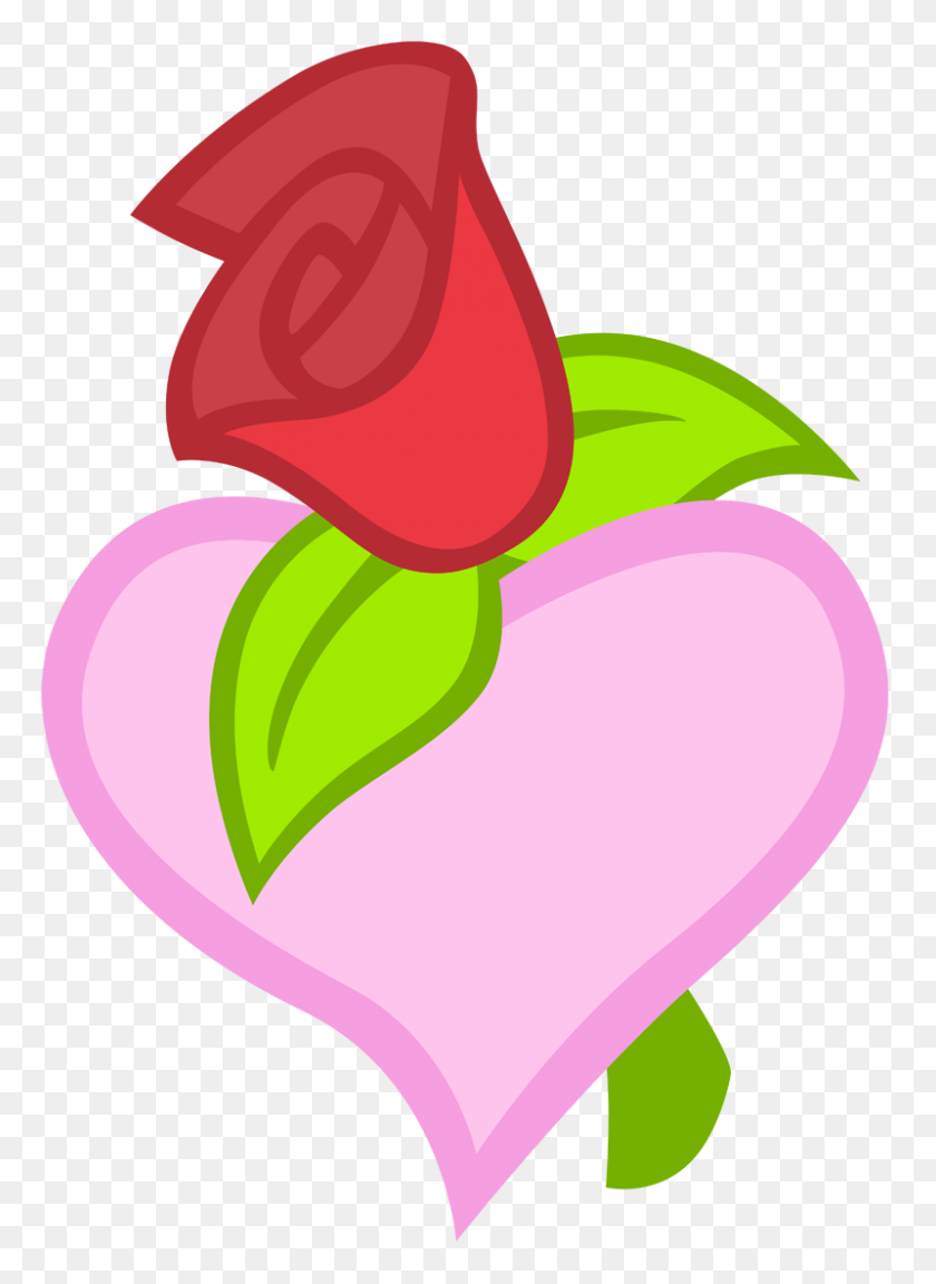 800x1120 Flower Clip Art Image Black - Flower Heart Clipart