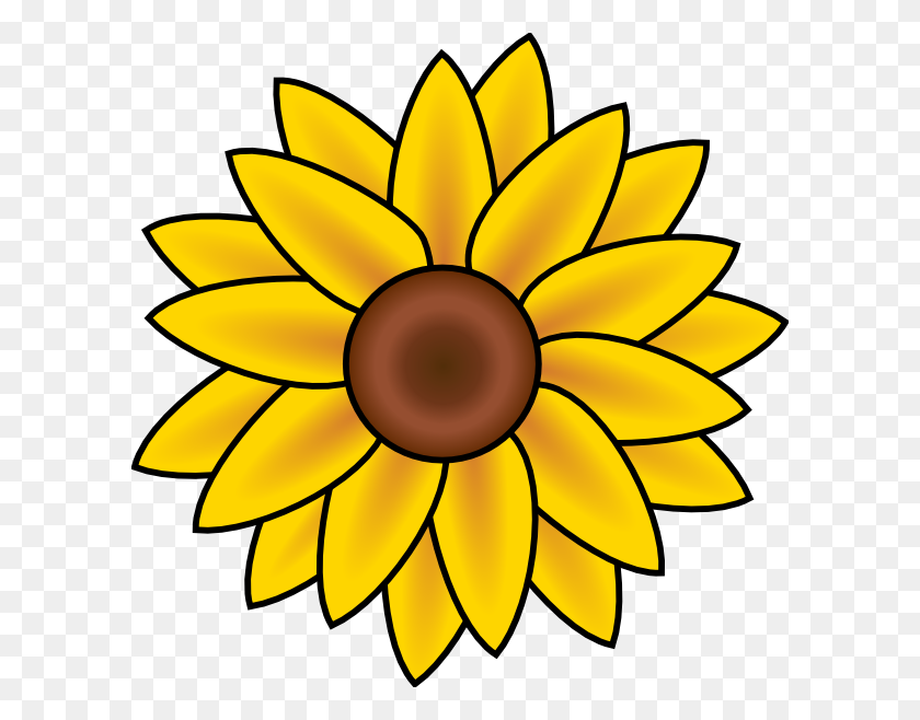600x598 Flower Clip Art Sunflower - Peony Flower Clipart