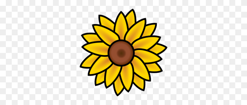298x297 Flower Clip Art Sunflower - Sunflower Clipart PNG
