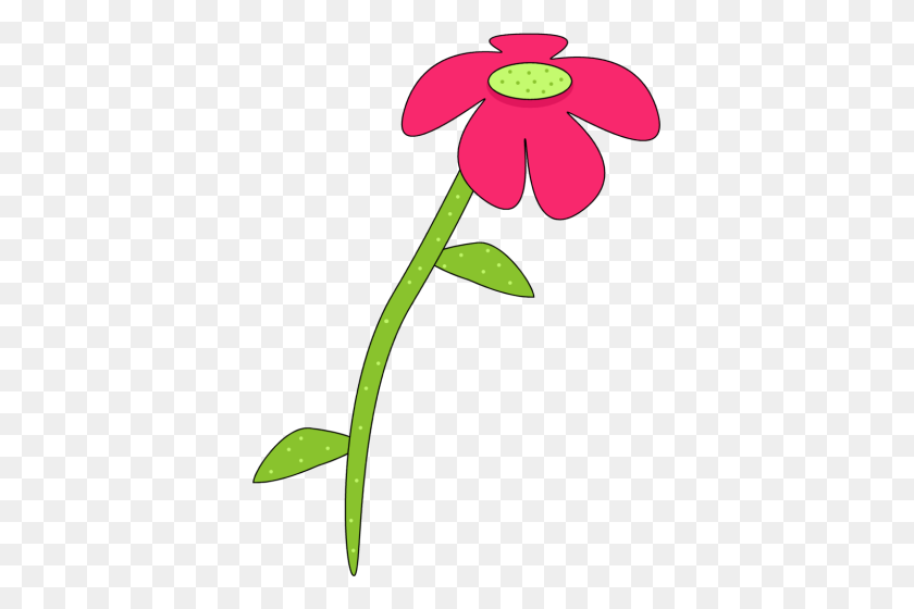375x500 Flower Clipart - Growing Flower Clipart