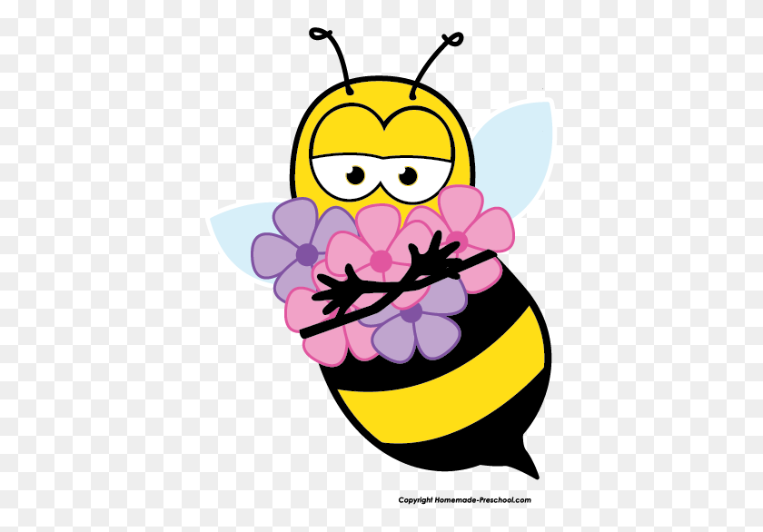 388x526 Flower Clipart Bee - Popsicle Clipart