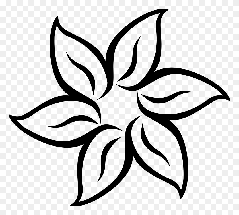 2400x2145 Flower Clipart Black And White Free Clip Art Images - Morning Glory Clipart