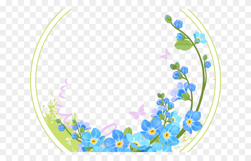 640x480 Flower Clipart Circle - Lavender Flower Clipart