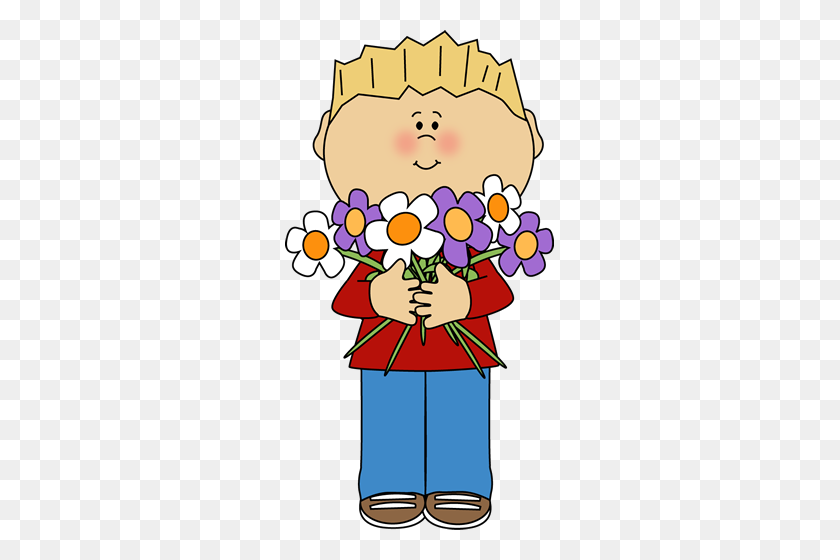 269x500 Flower Clipart For Kid - Gnome Clipart