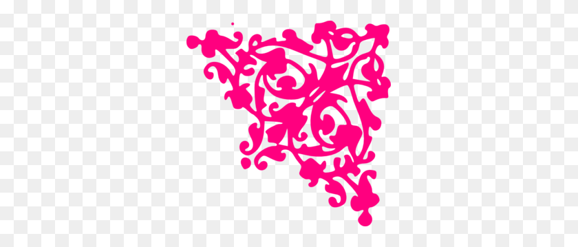 297x299 Цветочный Уголок Границы Картинки - Розовая Рамка Клипарт