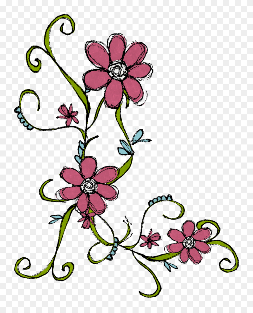 815x1024 Flower Doodle Photo This Photo Was Uploaded - Flower Doodle PNG