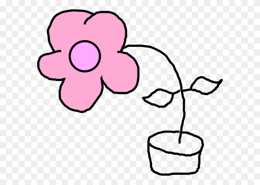 600x538 Flower Drawing Clipart - Drawing Clipart