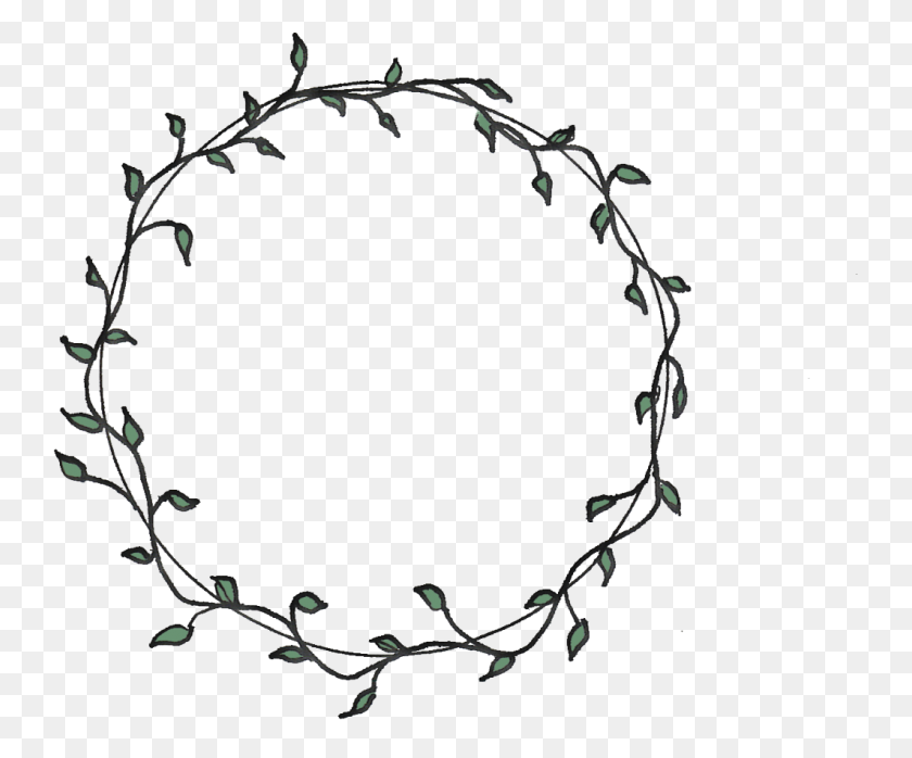 1062x870 Flower Drawing Embroidery Border Circle - Olive Branch Wreath Clipart